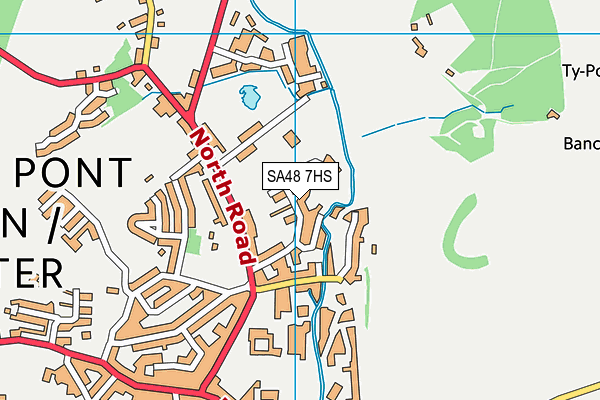 SA48 7HS map - OS VectorMap District (Ordnance Survey)