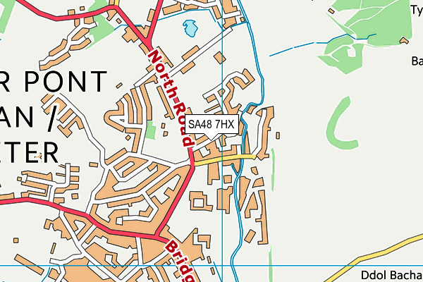 SA48 7HX map - OS VectorMap District (Ordnance Survey)