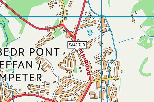 SA48 7JD map - OS VectorMap District (Ordnance Survey)