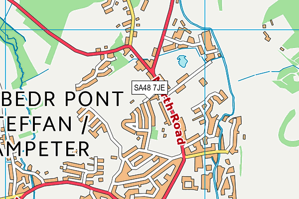 SA48 7JE map - OS VectorMap District (Ordnance Survey)