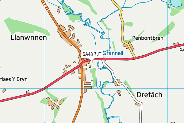 SA48 7JT map - OS VectorMap District (Ordnance Survey)