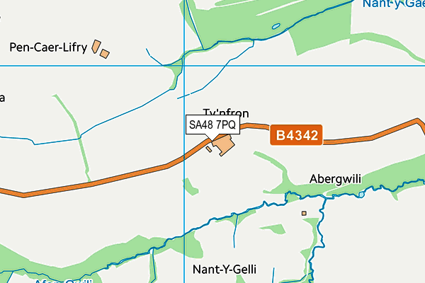 SA48 7PQ map - OS VectorMap District (Ordnance Survey)