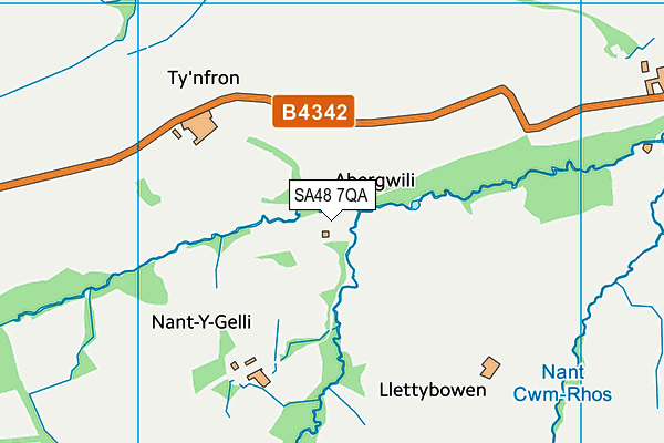 SA48 7QA map - OS VectorMap District (Ordnance Survey)