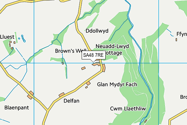 SA48 7RE map - OS VectorMap District (Ordnance Survey)