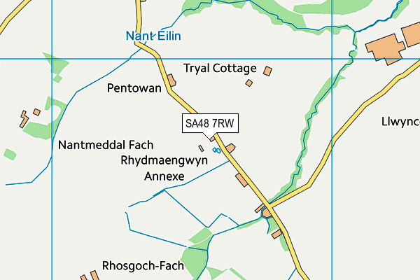 SA48 7RW map - OS VectorMap District (Ordnance Survey)