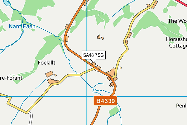 SA48 7SG map - OS VectorMap District (Ordnance Survey)