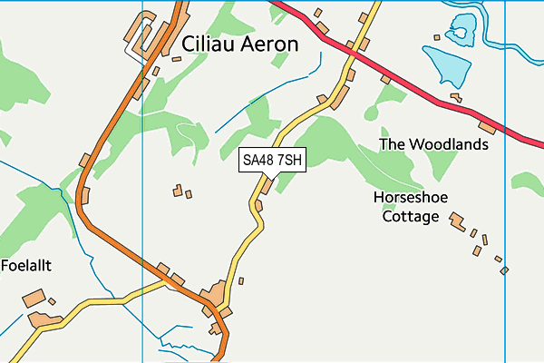 SA48 7SH map - OS VectorMap District (Ordnance Survey)