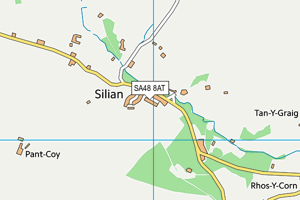 SA48 8AT map - OS VectorMap District (Ordnance Survey)