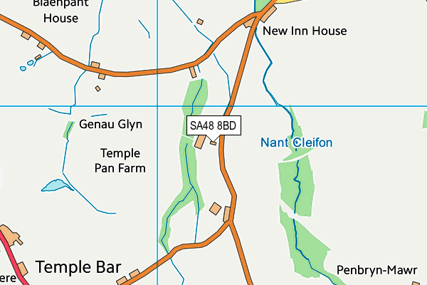 SA48 8BD map - OS VectorMap District (Ordnance Survey)