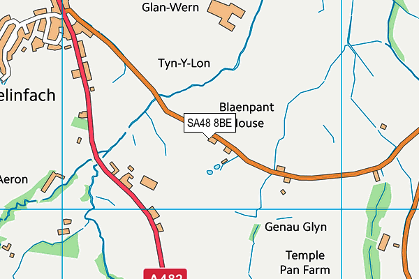 SA48 8BE map - OS VectorMap District (Ordnance Survey)