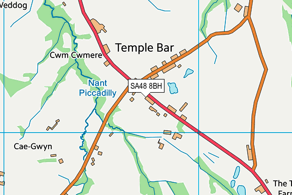 SA48 8BH map - OS VectorMap District (Ordnance Survey)