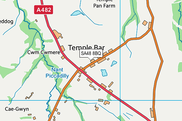 SA48 8BQ map - OS VectorMap District (Ordnance Survey)