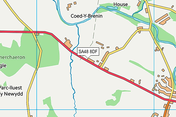 SA48 8DF map - OS VectorMap District (Ordnance Survey)