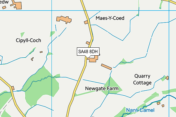 SA48 8DH map - OS VectorMap District (Ordnance Survey)