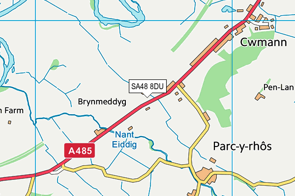 SA48 8DU map - OS VectorMap District (Ordnance Survey)