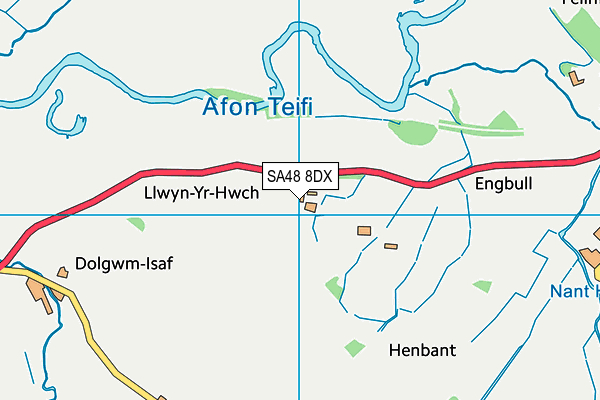 SA48 8DX map - OS VectorMap District (Ordnance Survey)