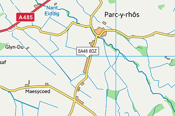 SA48 8DZ map - OS VectorMap District (Ordnance Survey)