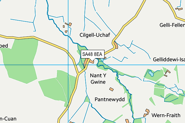 SA48 8EA map - OS VectorMap District (Ordnance Survey)