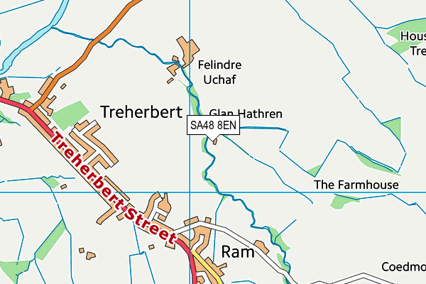 SA48 8EN map - OS VectorMap District (Ordnance Survey)