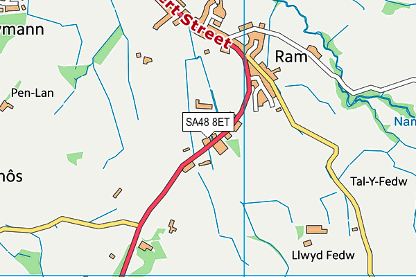 SA48 8ET map - OS VectorMap District (Ordnance Survey)