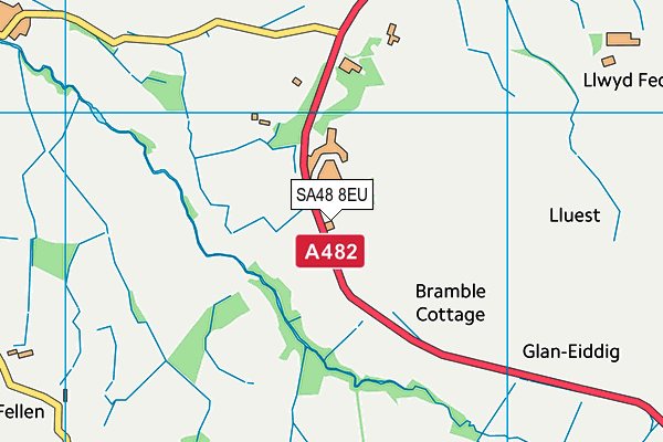 SA48 8EU map - OS VectorMap District (Ordnance Survey)