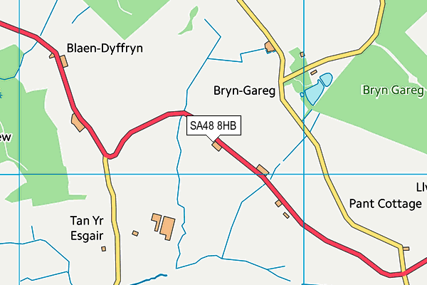 SA48 8HB map - OS VectorMap District (Ordnance Survey)