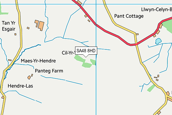 SA48 8HD map - OS VectorMap District (Ordnance Survey)