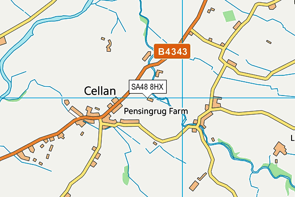 SA48 8HX map - OS VectorMap District (Ordnance Survey)