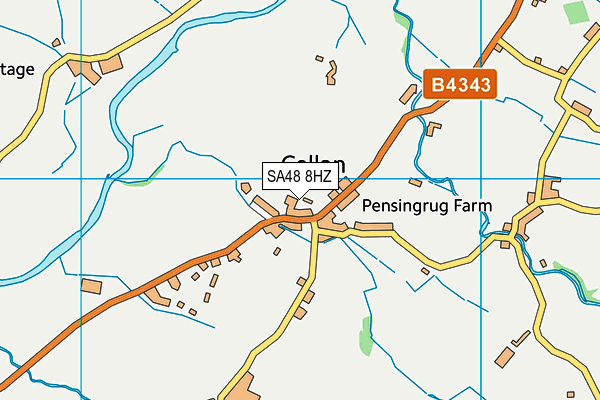 SA48 8HZ map - OS VectorMap District (Ordnance Survey)