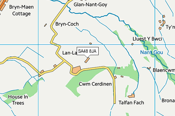 SA48 8JA map - OS VectorMap District (Ordnance Survey)