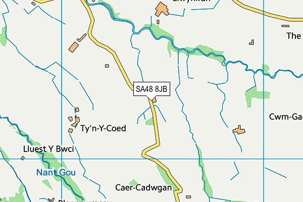 SA48 8JB map - OS VectorMap District (Ordnance Survey)