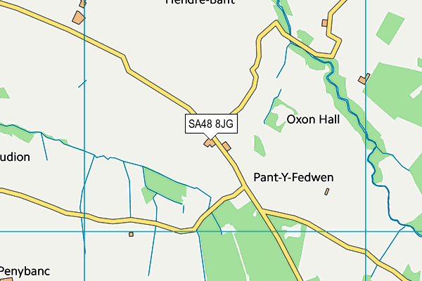 SA48 8JG map - OS VectorMap District (Ordnance Survey)