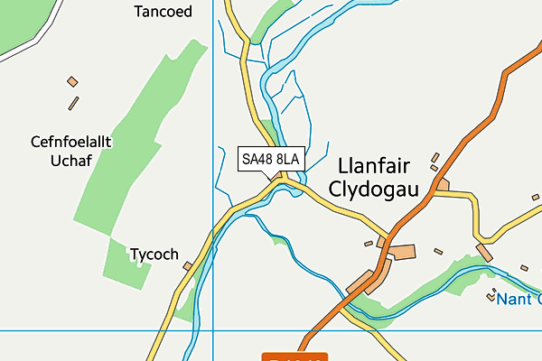 SA48 8LA map - OS VectorMap District (Ordnance Survey)