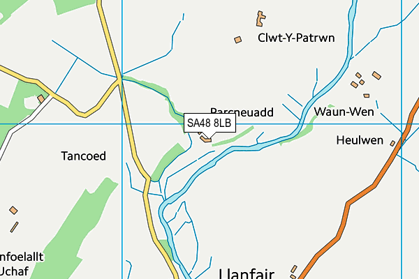 SA48 8LB map - OS VectorMap District (Ordnance Survey)