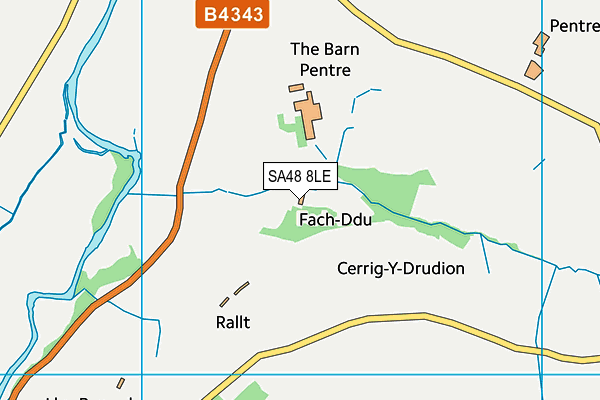 SA48 8LE map - OS VectorMap District (Ordnance Survey)