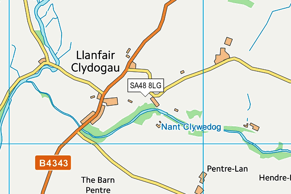 SA48 8LG map - OS VectorMap District (Ordnance Survey)