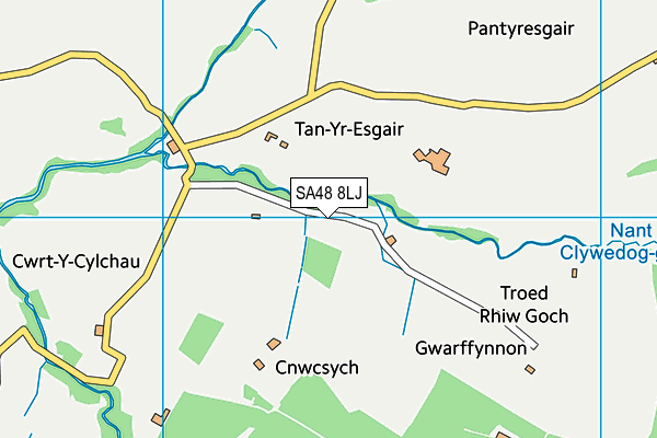 SA48 8LJ map - OS VectorMap District (Ordnance Survey)