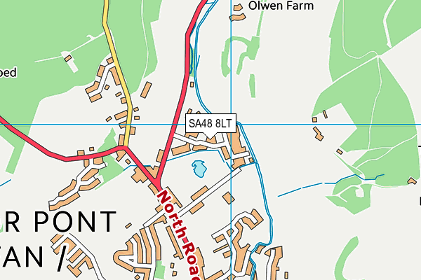 SA48 8LT map - OS VectorMap District (Ordnance Survey)