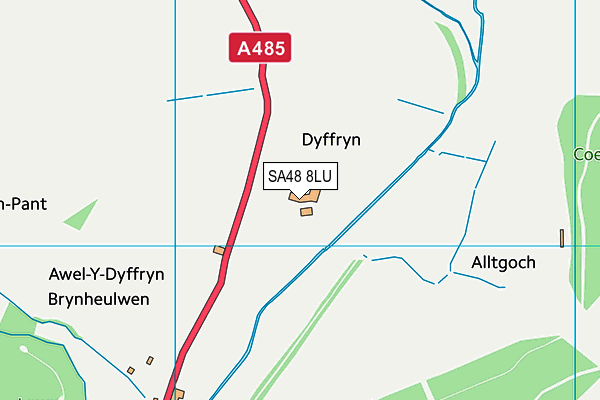 SA48 8LU map - OS VectorMap District (Ordnance Survey)