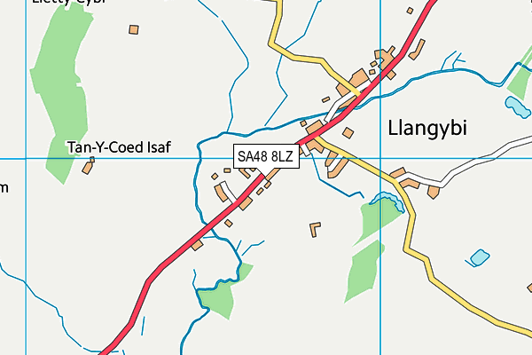 SA48 8LZ map - OS VectorMap District (Ordnance Survey)