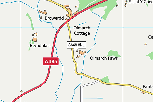 SA48 8NL map - OS VectorMap District (Ordnance Survey)