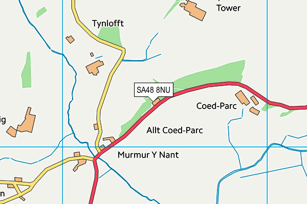 SA48 8NU map - OS VectorMap District (Ordnance Survey)