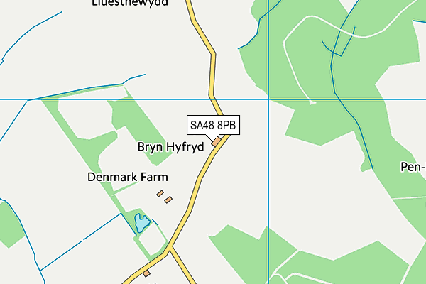 SA48 8PB map - OS VectorMap District (Ordnance Survey)