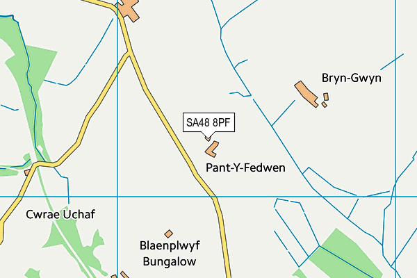 SA48 8PF map - OS VectorMap District (Ordnance Survey)