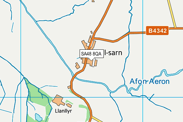SA48 8QA map - OS VectorMap District (Ordnance Survey)