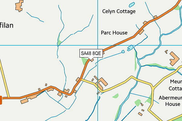 SA48 8QE map - OS VectorMap District (Ordnance Survey)