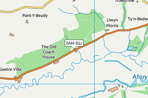 SA48 8QJ map - OS VectorMap District (Ordnance Survey)