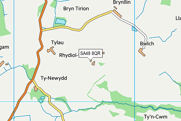 SA48 8QR map - OS VectorMap District (Ordnance Survey)