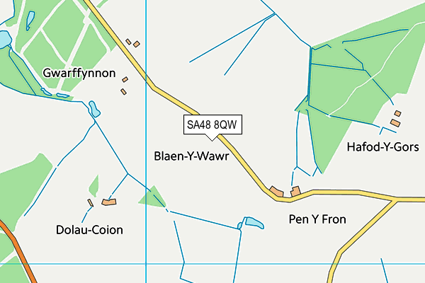 SA48 8QW map - OS VectorMap District (Ordnance Survey)