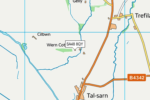 SA48 8QY map - OS VectorMap District (Ordnance Survey)